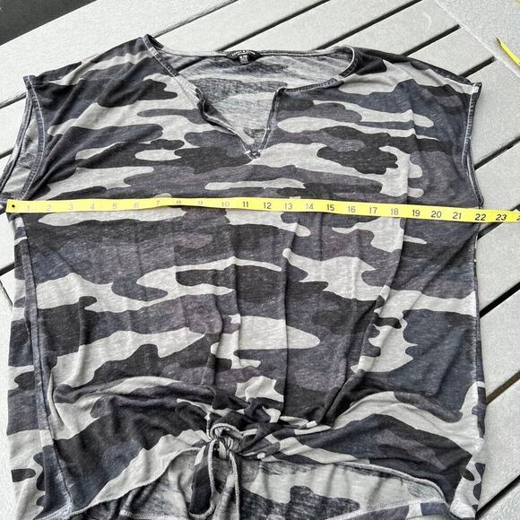 Lucky Brand camo print tie at waist, sleeveless top, women's size XL - Picture 4 of 6